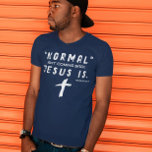 イエスはTシャツを着た Tシャツ<br><div class="desc">黙示録14の聖書の節(イエスは来後ろ)とキリスト教のTシャツ。ミックス書道とミニマルタイポグラフィ。このトレンディーモダン、信仰のデザインは完璧な贈り物とファッション声明である。#christian #religion #scripture #faith #bible #jesus</div>