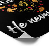 イエスへの秋彼は秋の葉キリスト教徒Tには決して口を開かない –  ポスター (角)