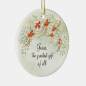 イエスもっとも偉大すべてのヨハネの贈り物3:16 セラミックオーナメント (右)