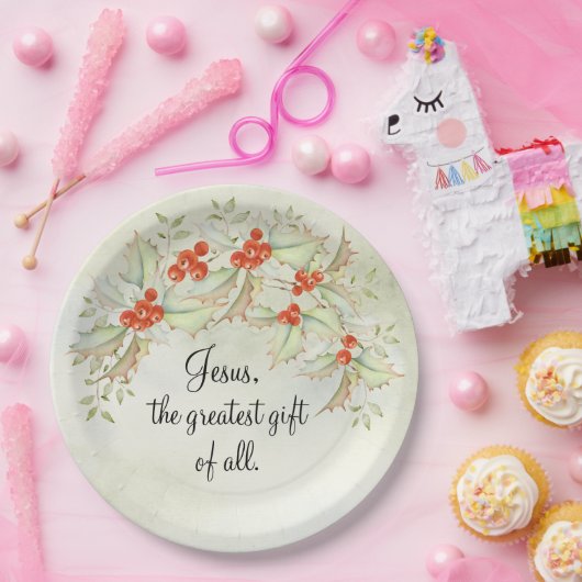 イエスもっとも偉大すべてのヨハネの贈り物3:16 ペーパープレート (パーティー)