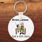 イエスも魚の話を持っていたクリスチャンことわざ キーホルダー (正面)