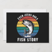 イエスも魚を持っていた釣りの話 バスフィッシング 釣り好きな人へ 面白い 招待状 (正面)