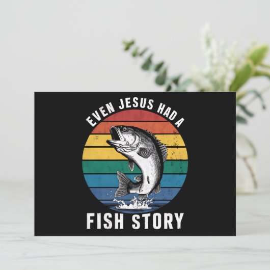 イエスも魚を持っていた釣りの話 バスフィッシング 釣り好きな人へ 面白い 招待状 (スタンド正面)