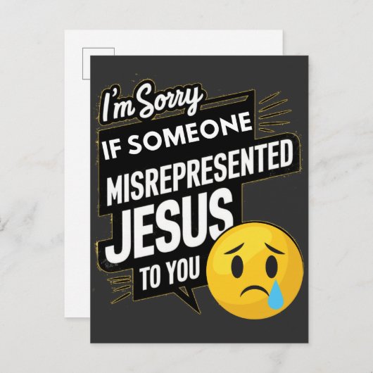イエスをあなたに誤って伝えた人がいたらすみません インビテーションポストカード (正面/裏面)