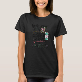 イエスをハートに、コーヒーを手に Tシャツ