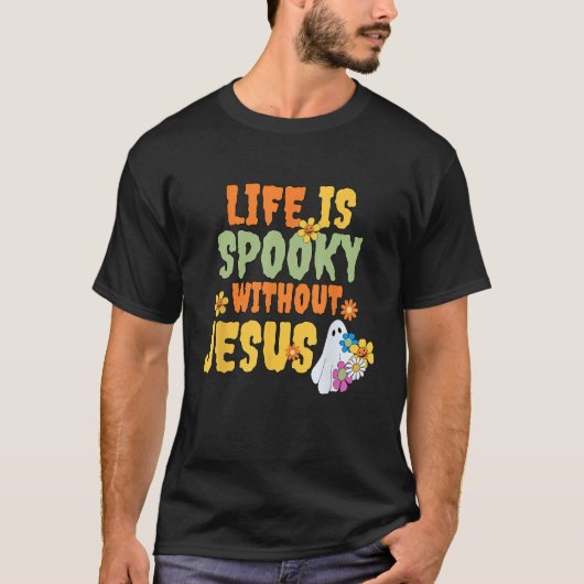 イエスを伴わない人生はアパレ不気味ルでおもしろいある Tシャツ (正面)