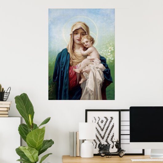 イエスを保持するマリア ポスター (ホームオフィス)