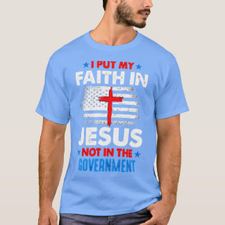 イエスを信じる 政府を信じない Tシャツ
