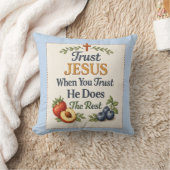 イエスを信頼して - 信仰のクッション クッション (ブランケット)