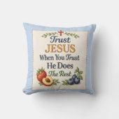 イエスを信頼して - 信仰のクッション クッション (正面)