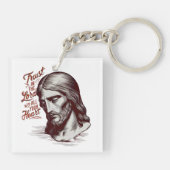 イエスを信頼するハート キーホルダー (裏面)