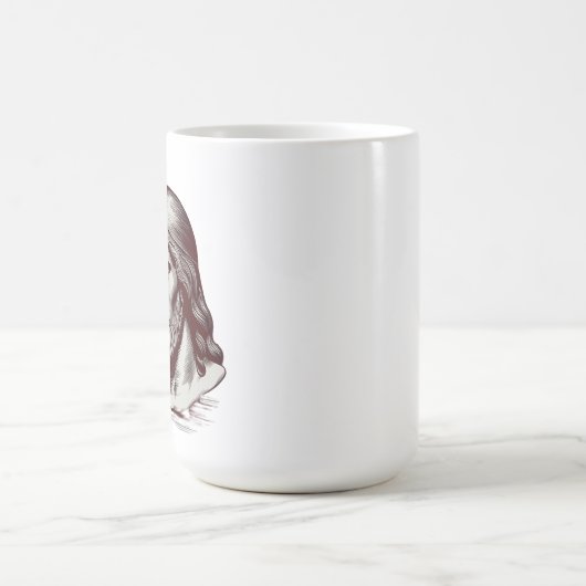 イエスを信頼するハート コーヒーマグカップ (中央)