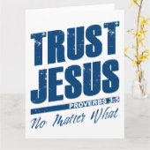 イエスを信頼せよ、何があろうとも キリスト教 男性向け カード (黄色い花)