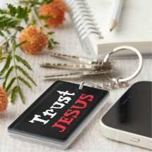 イエスを信頼（Trust Jesus）カスタム名 アクリル キーチェーン