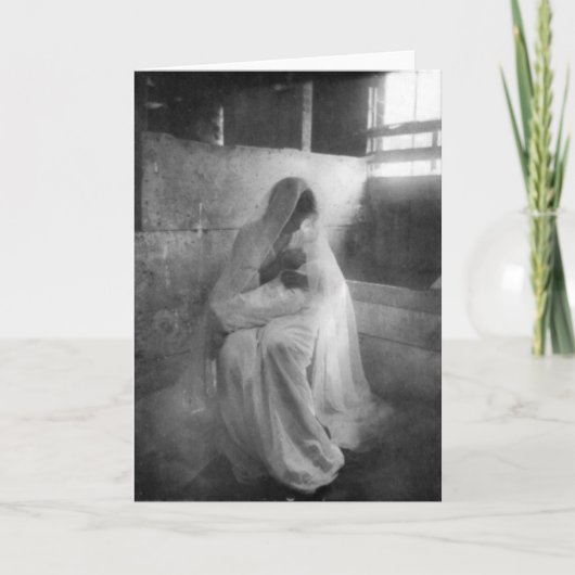 イエスを安定したグリーティングカードに入れたマリア シーズンカード (正面)