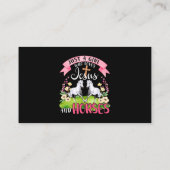 イエスを愛し、馬のかわいい馬を愛する女の子 名刺 (裏面)