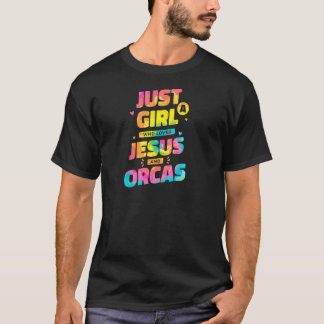 イエスを愛する女の子とオーカスの絞り染めChri Tシャツ