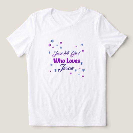 イエスを愛する女の子 – クリスチャンミニマルス トライブレンドＴシャツ (デザイン正面)