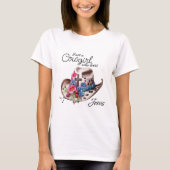 イエスを愛する女性のカーボーイにすぎない Tシャツ (正面)