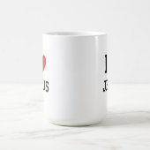 イエスを愛する - シンプルなキリスト教の信仰ギフト コーヒーマグカップ (中央)