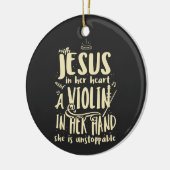 イエスを手にハートを持って セラミックオーナメント (左)