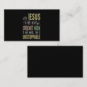 イエスを手に持ってハートかぎ針をかぎ針で 名刺 (正面/裏面)