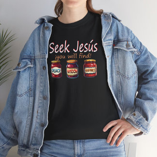イエスを探せ 聖書の一節 Tシャツ