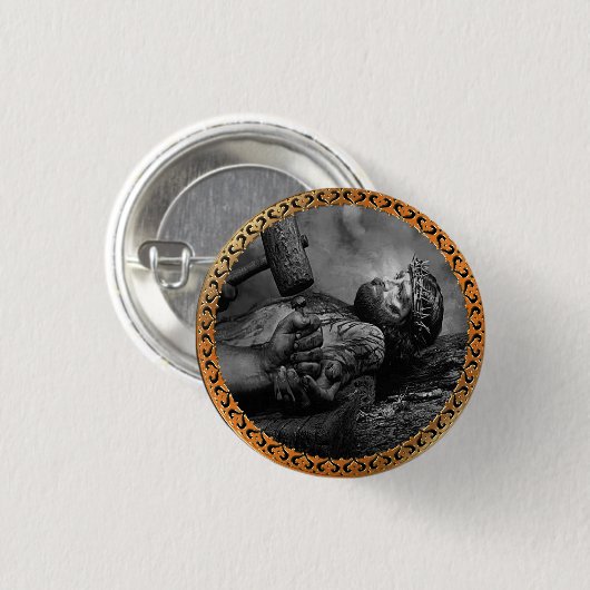 イエスを最後に表す十字架の場面 缶バッジ (正面&裏面)