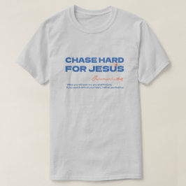 イエスを求めて走り続けろ エレミヤ書 29:13 キリスト教 Tシャツ