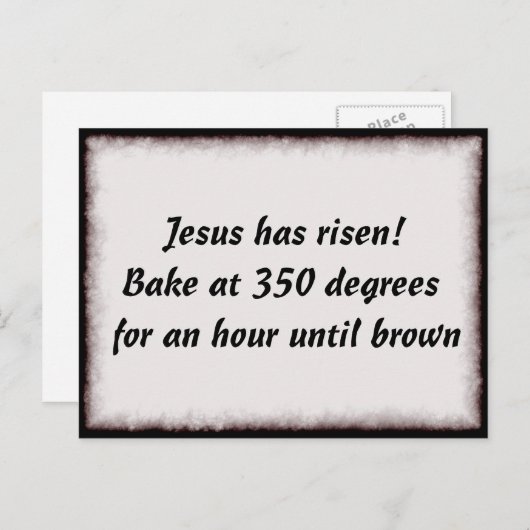 イエスを焼いてくれ ポストカード (正面/裏面)