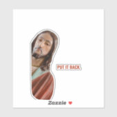 イエスを白おもしろいい背景に戻す シール (シート)