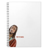 イエスを白おもしろいい背景に戻す ノートブック (正面)