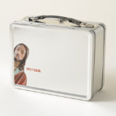 イエスを白おもしろいい背景に戻す メタルランチボックス (裏面)