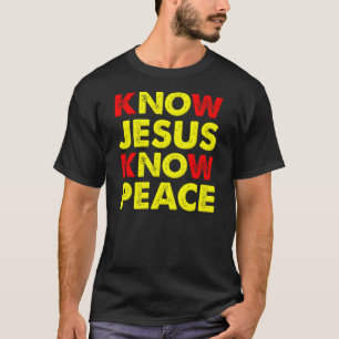 イエスを知る平和のクリスチャンTシャツ Tシャツ