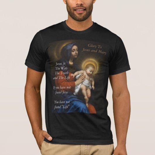 イエスを見つけて命を見つける Tシャツ (正面)