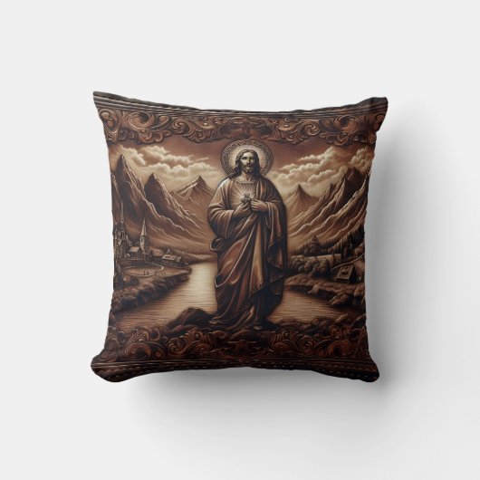 イエスアミッドマウンテンランドスケートアットデュスク クッション (正面)