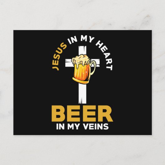 イエスアンドビールクリスチャンことわざ ポストカード (正面)