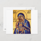 イエスアンドメアリーモザイク写真 ポストカード (正面/裏面)