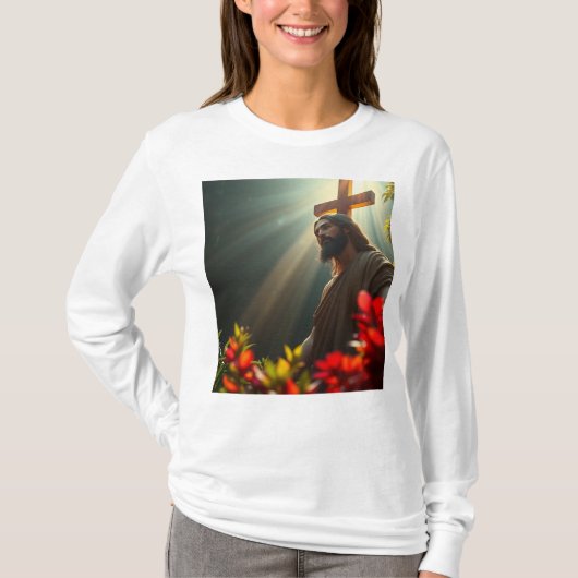 イエスインザガーデン女子長袖Tシャツ Tシャツ (正面)