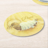 イエスインマンガークリスマス紙コースター ラウンドペーパーコースター (アングル)