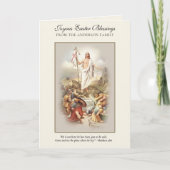 イエスイースターリサレーション祈りの言葉聖なる書物、 経典 シーズンカード (正面)