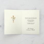 イエスエレガントバラクリスチャンの哀悼ありがとう サンキューカード (内部)