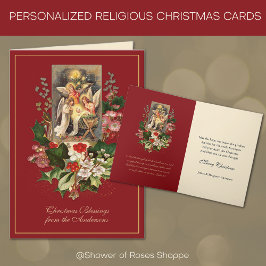 イエスエンジェルス出生クリスマスホリデーカード シーズンカード