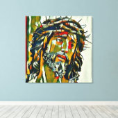 イエスオブナザレ油オンキャンバスポートレート キャンバスプリント (インサイチュ (ウッドフロア))