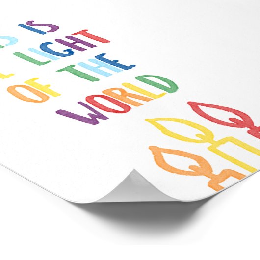 イエスカラフルは世界のポスターの光である ポスター (角)