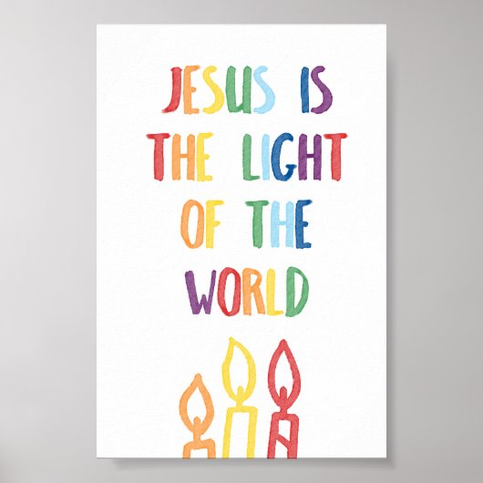 イエスカラフルは世界のポスターの光である ポスター (正面)