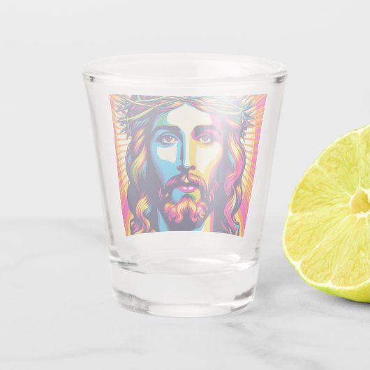 イエスカラフルは眼鏡を撃った！ ショットグラス (裏面)