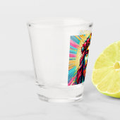 イエスカラフルは眼鏡を撃った！ ショットグラス (左)