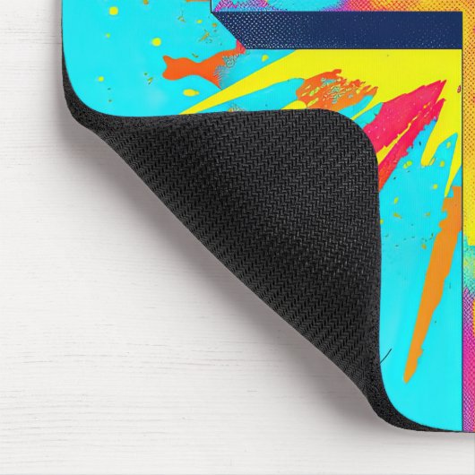 イエスカラフルクロスイエスイラストレーションカスタム マウスパッド (コーナー)