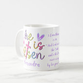 イエスカラフルクロス・イースター彼は名前を上げた コーヒーマグカップ (正面左)